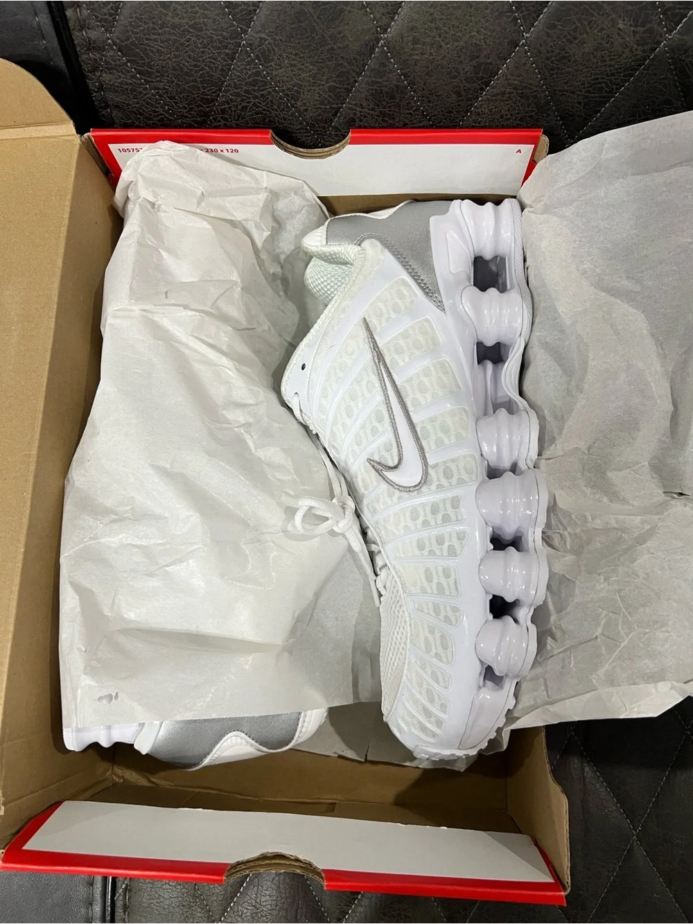 Nike Shox TL White with Silver Accents